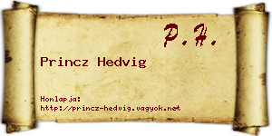 Princz Hedvig névjegykártya